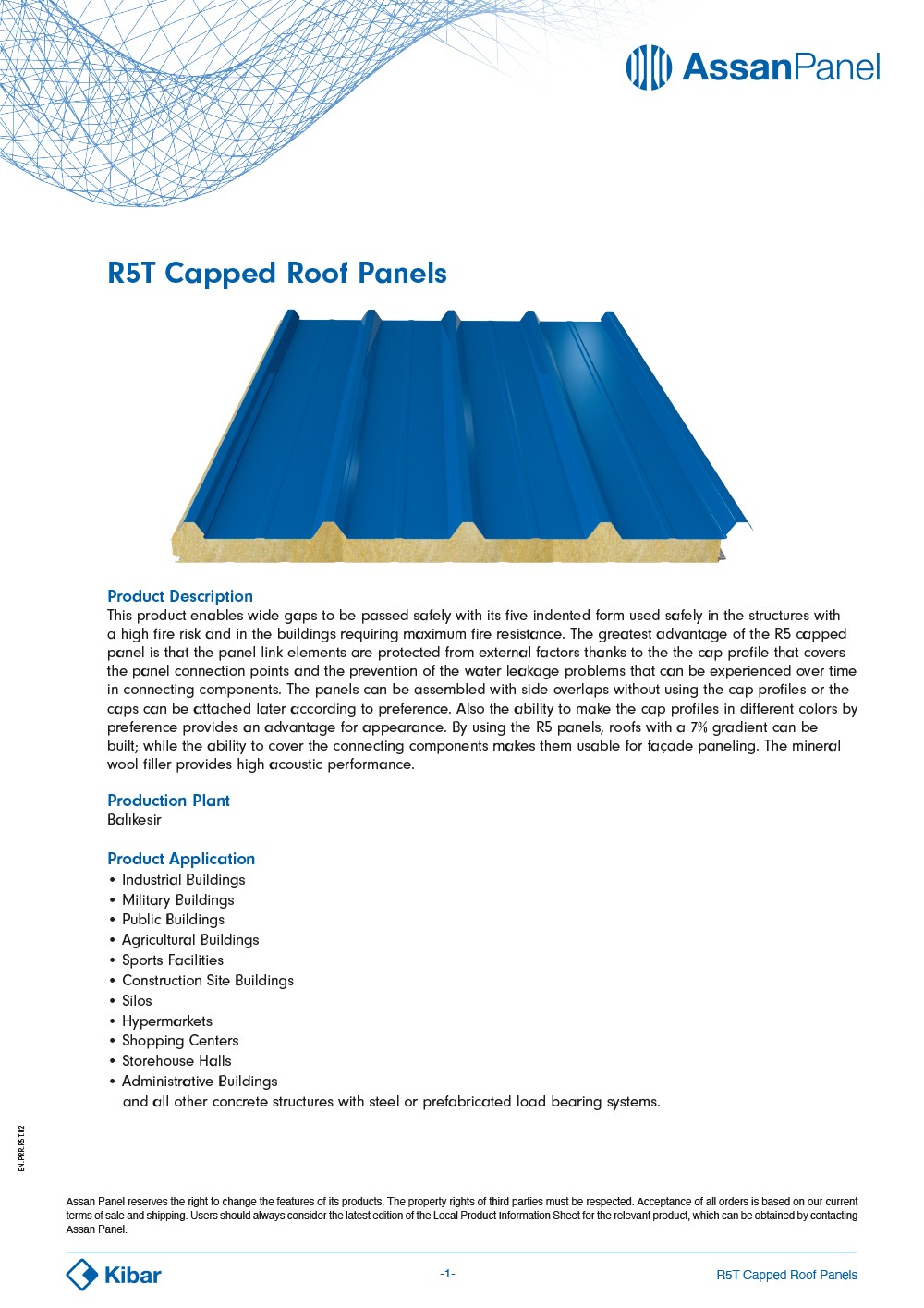 R5T Capped Roof Panels
