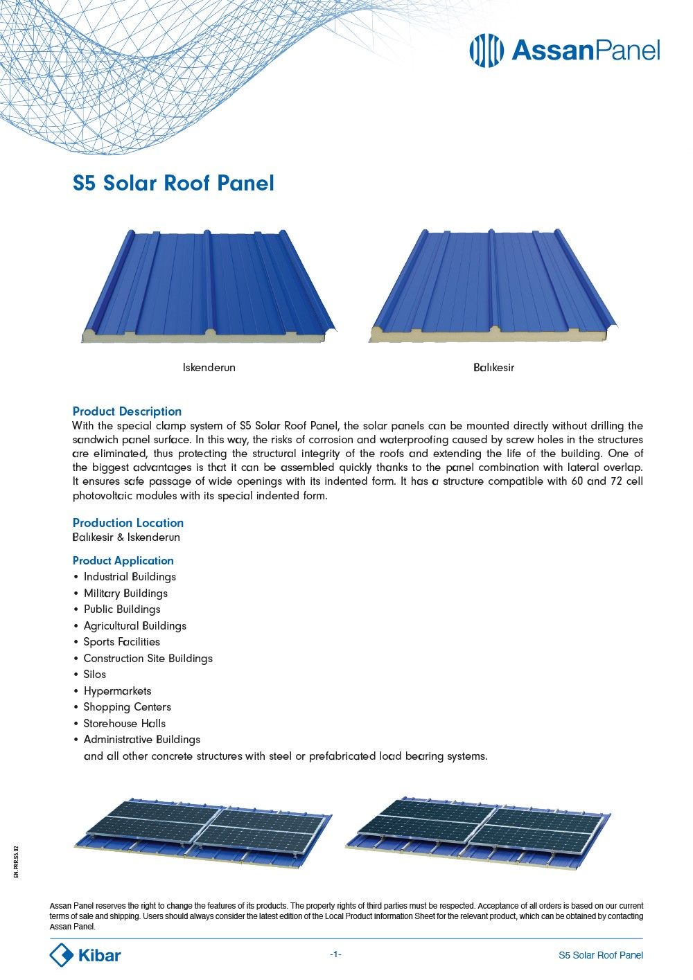 S5 Solar Roof Panel