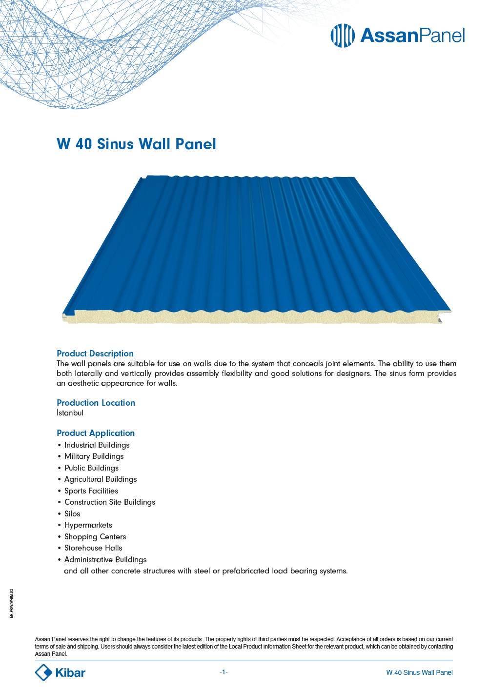 W 40 Sinus Fassadenplatte